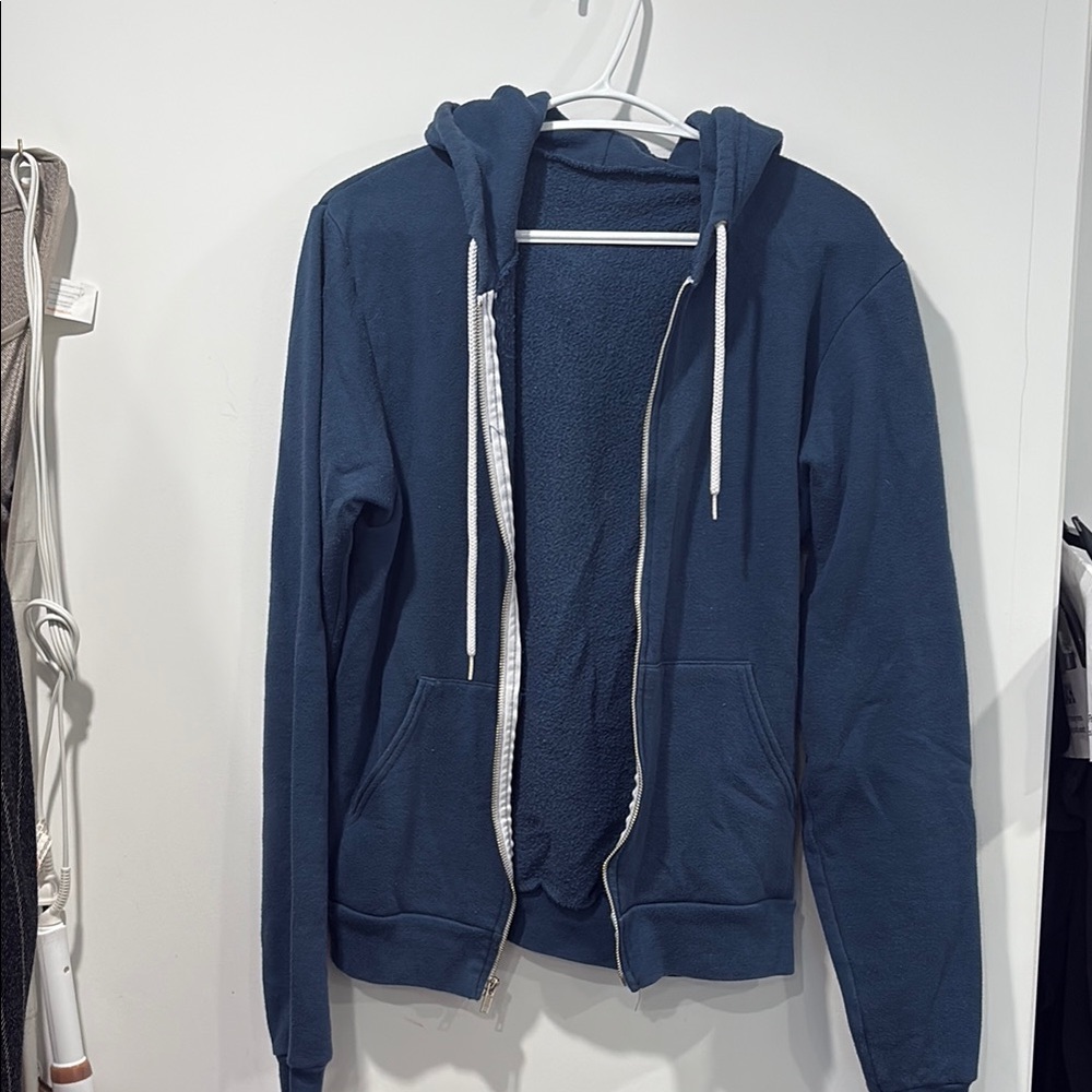 American apparel Blue Zip-Up Hoodie